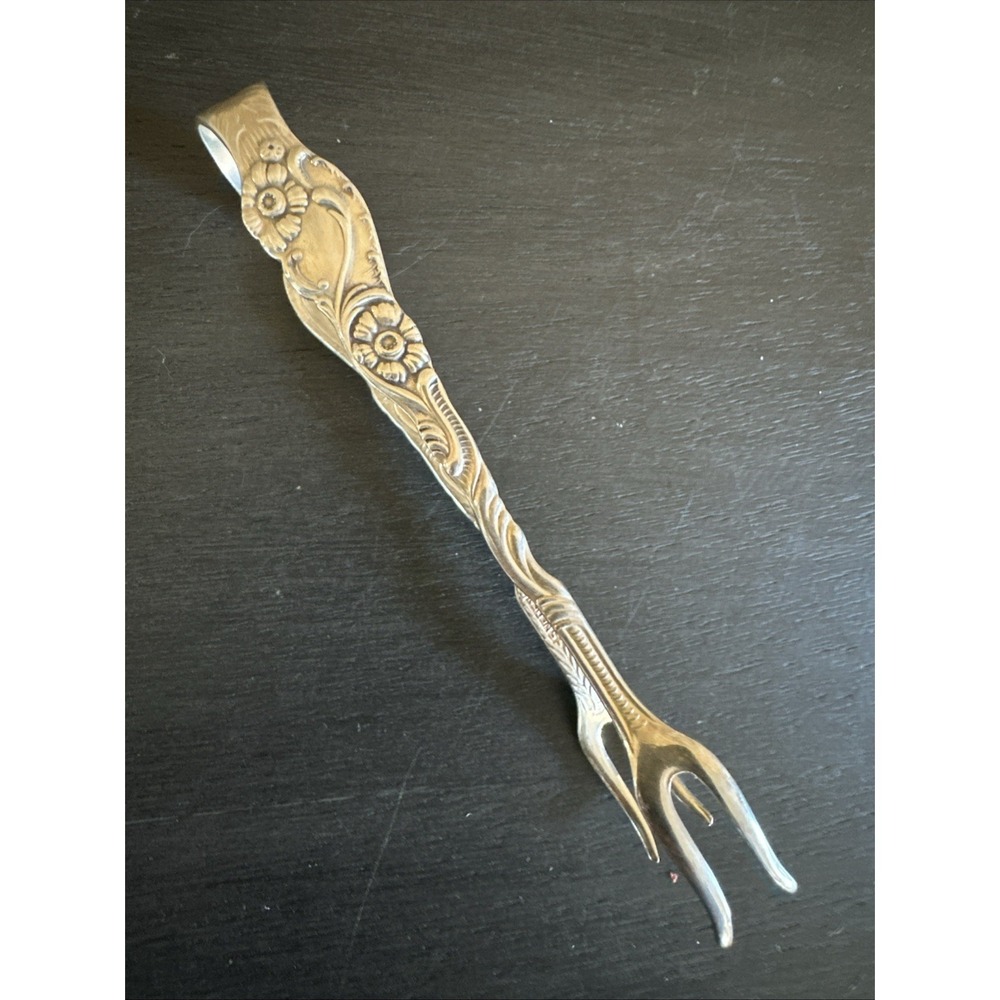 Vintage Sweden Extra PR.NS. Alp Silverplate Sugar Tongs Lady